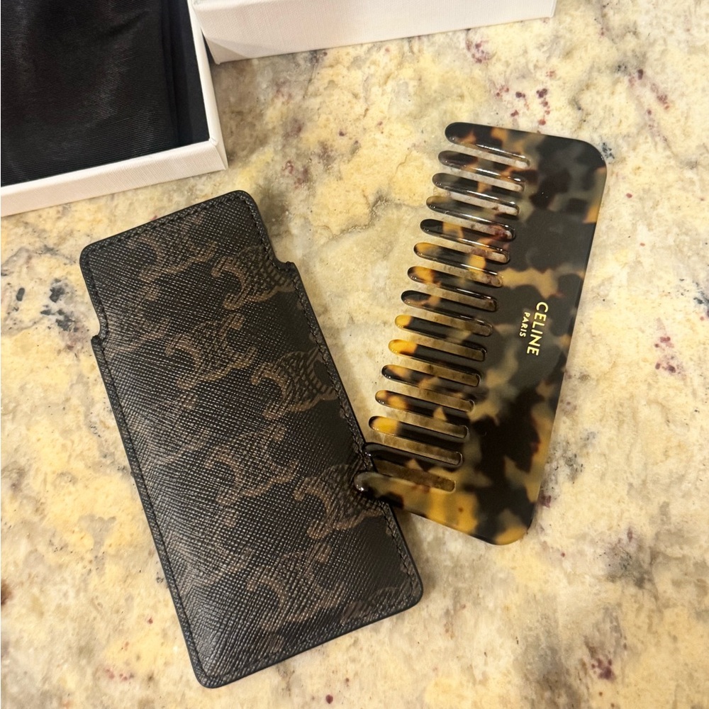 Celine Tortoise hair comb